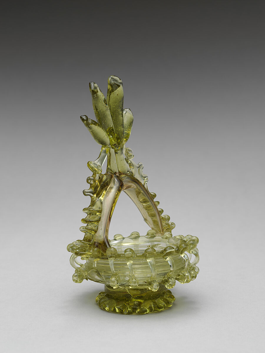 Basket, Glass, Spanish, probably Almería