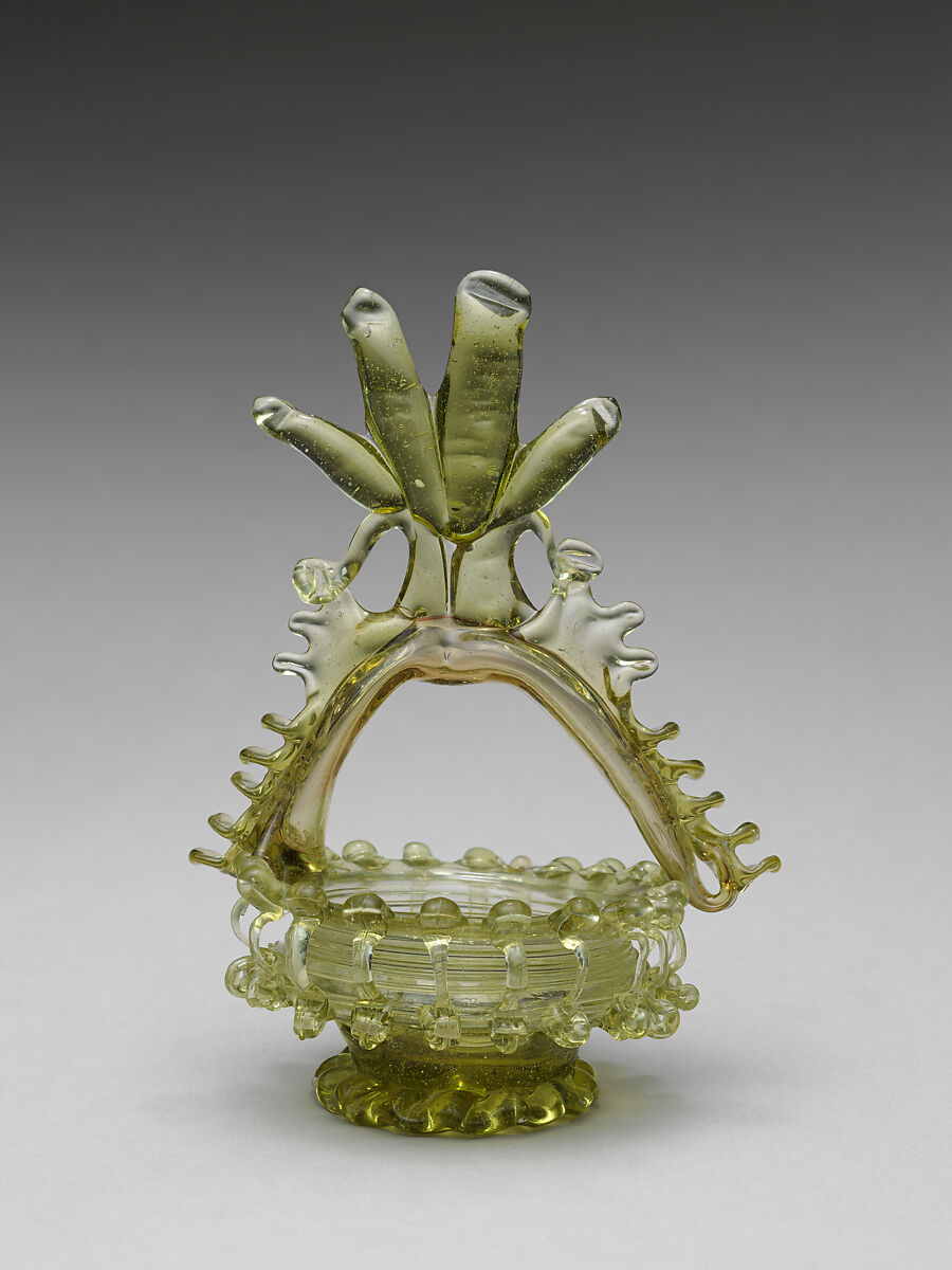 Basket, Glass, Spanish, probably Almería