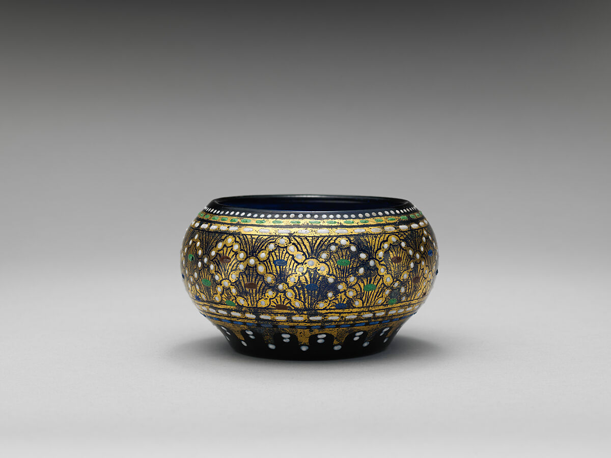 Bowl, Glass, enameled and gilt, Italian, Venice (Murano)
