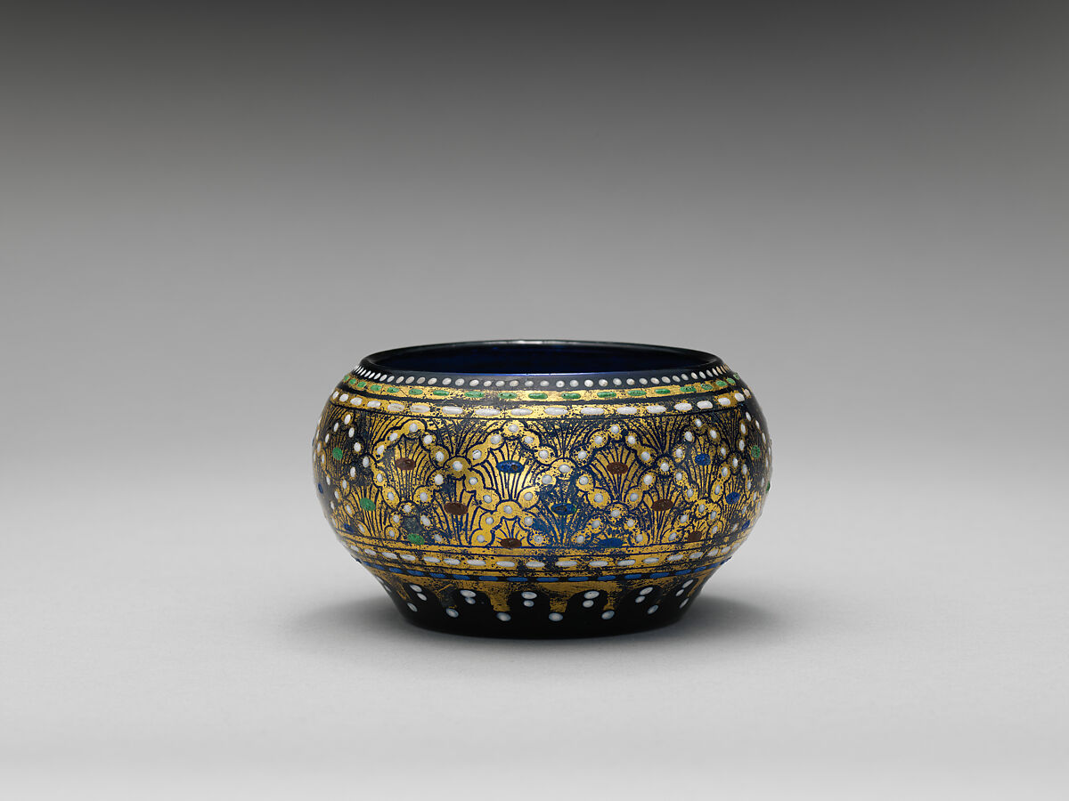 Bowl, Glass, enameled and gilt, Italian, Venice (Murano) 