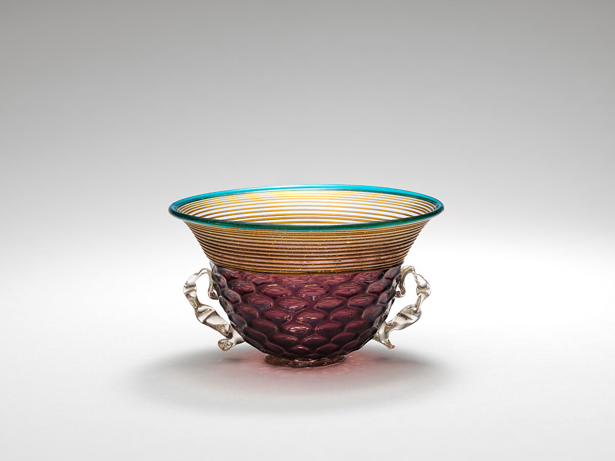 Bowl, Glass, Italian, possibly Venice (Murano) 