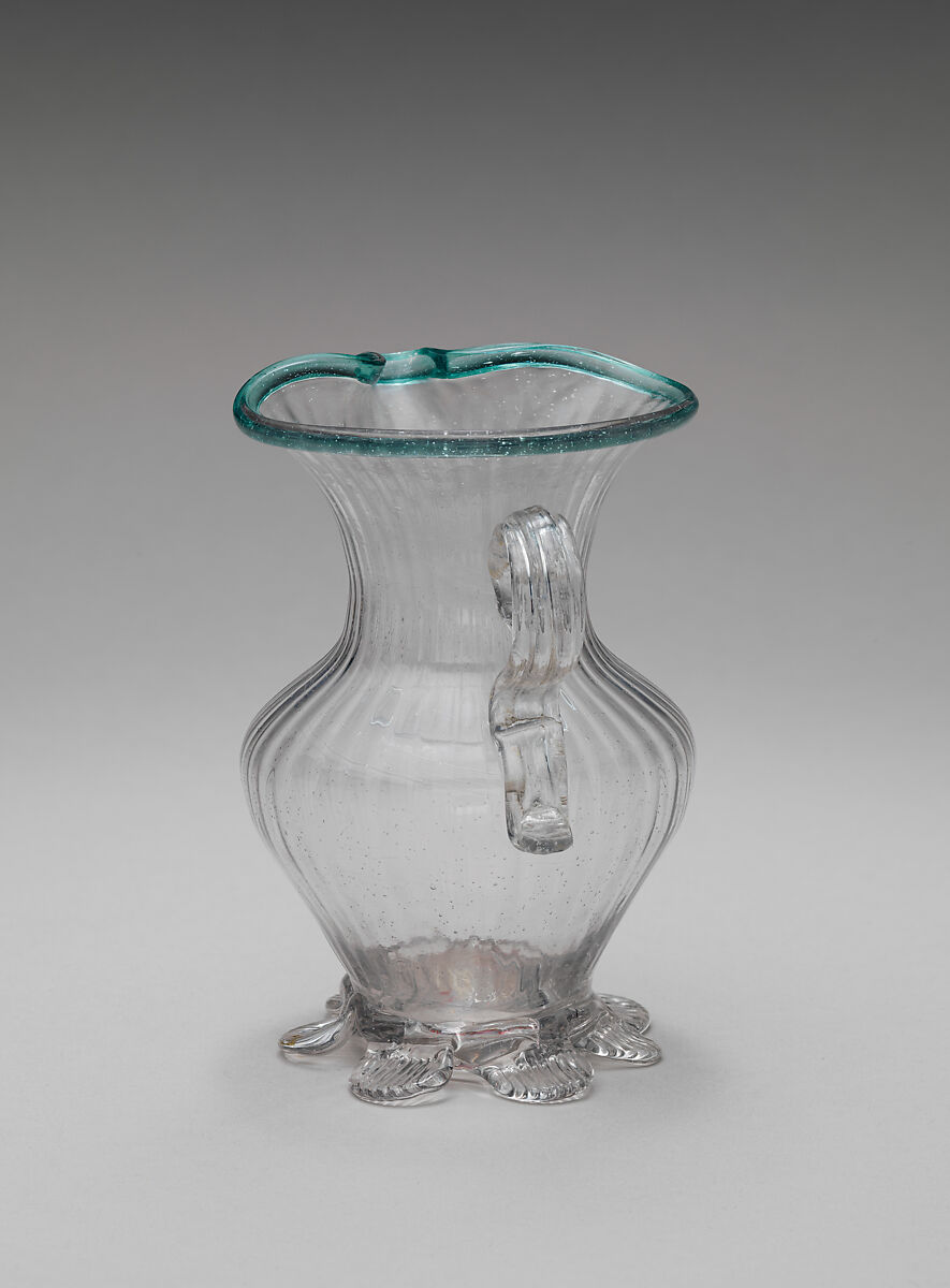 Jug, Glass, Italian, Venice or French