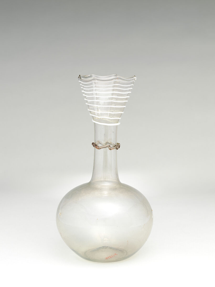 Bottle, Glass, Spanish, Catalonia or Italian, Venice (Murano) 