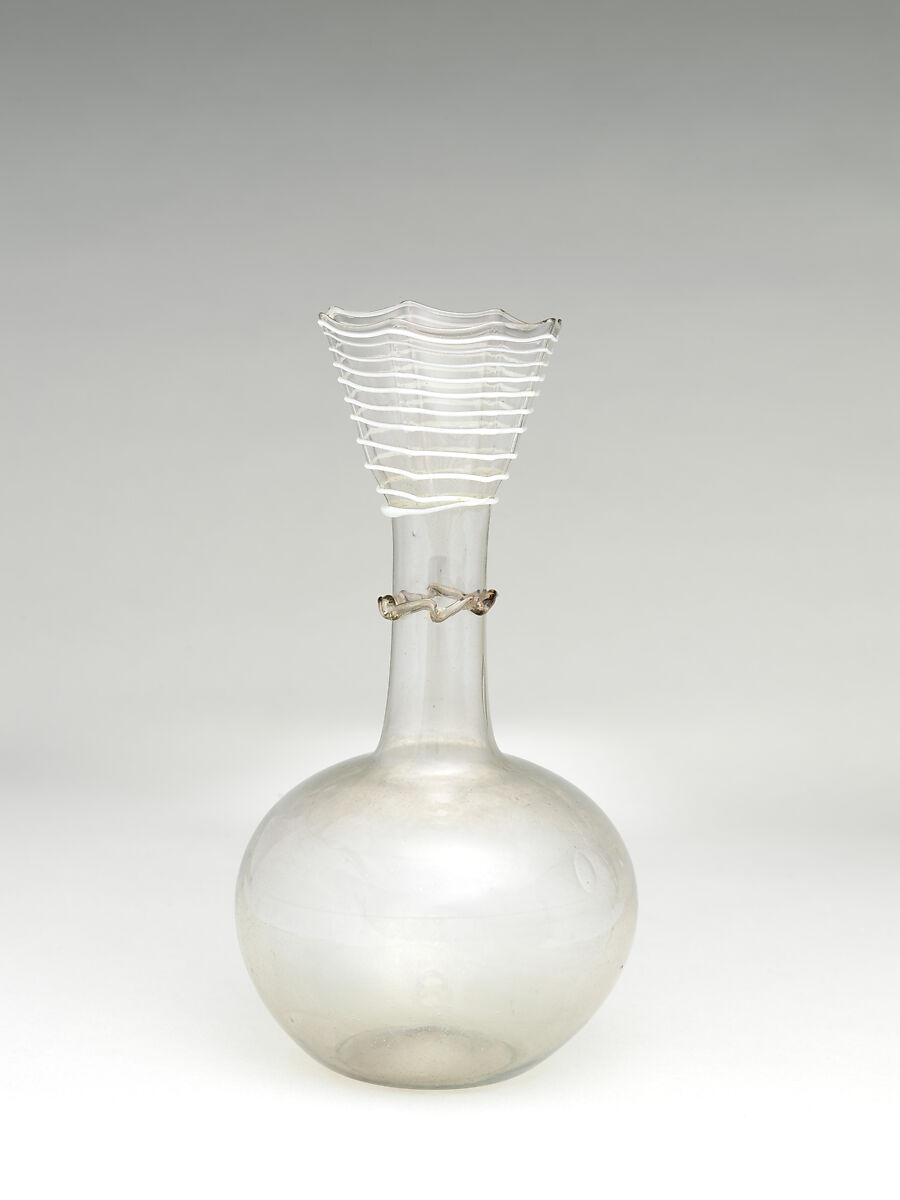 Bottle, Glass, Spanish, Catalonia or Italian, Venice (Murano)