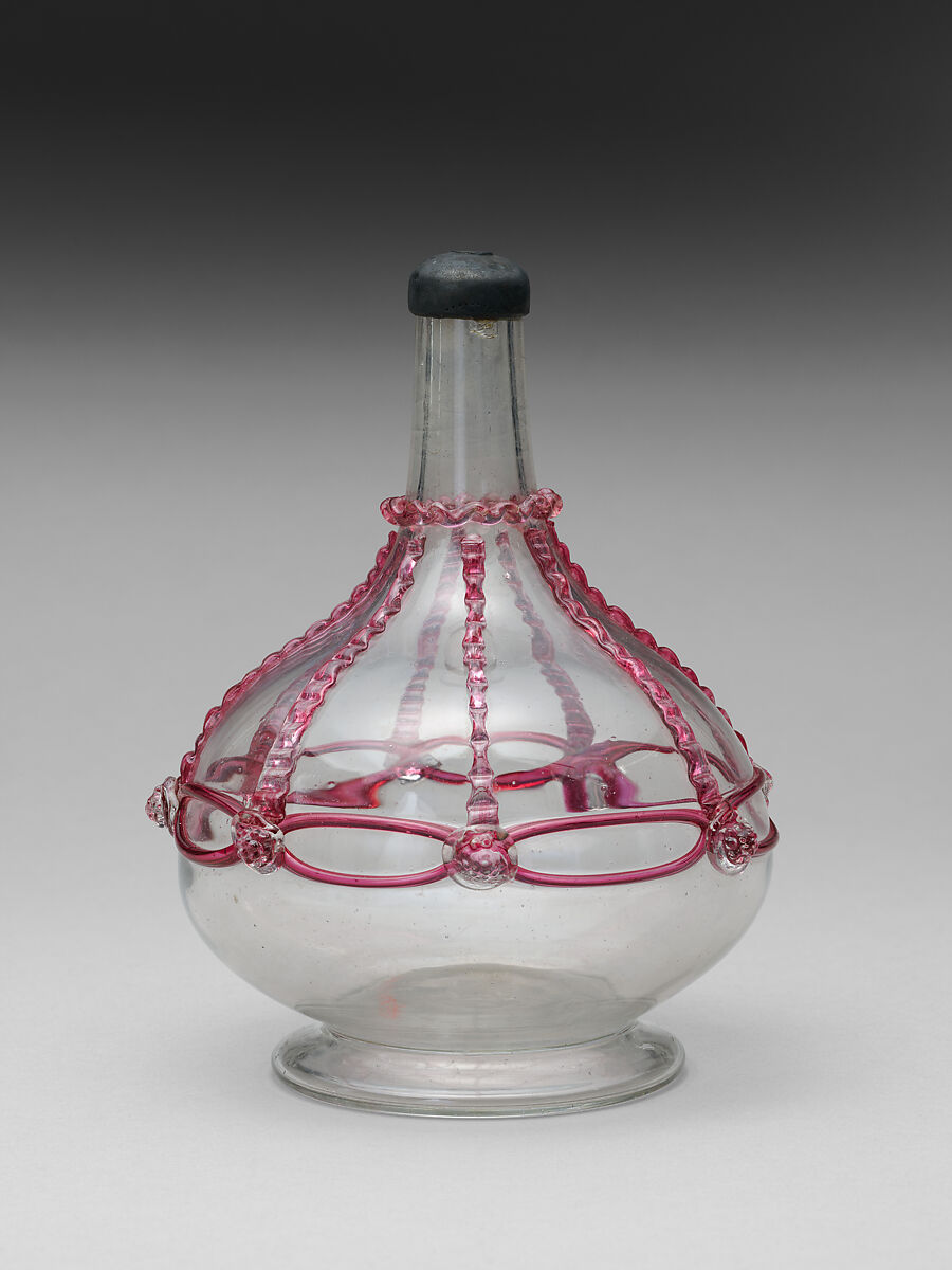 Bottle, Glass, Italian, Venice (Murano) 