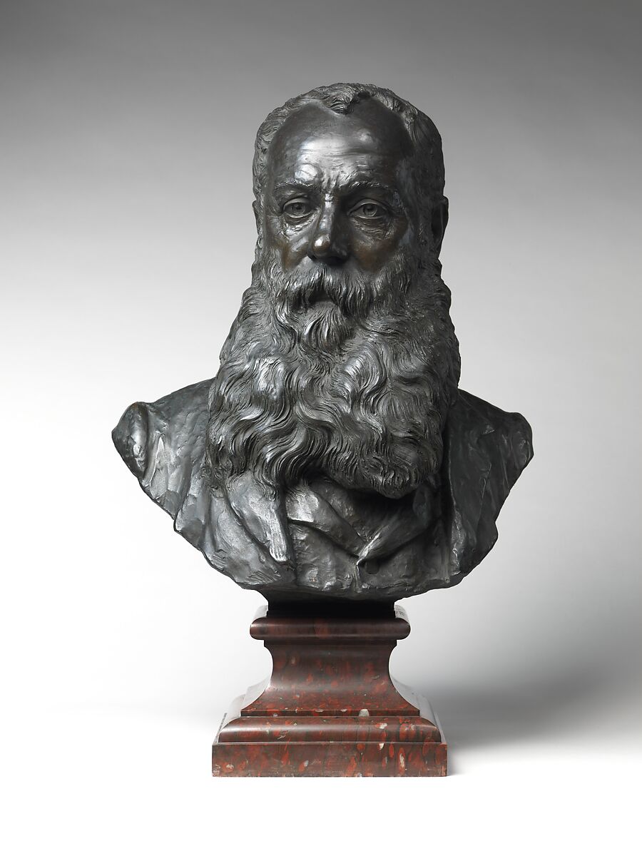 George A. Lucas, Augustin Jean Moreau-Vauthier (1831–1893), Bronze, red marble base, French 