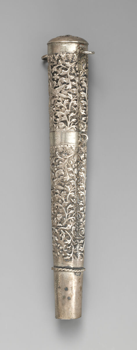 Knife and fork with case, Steel, German, Hamburg