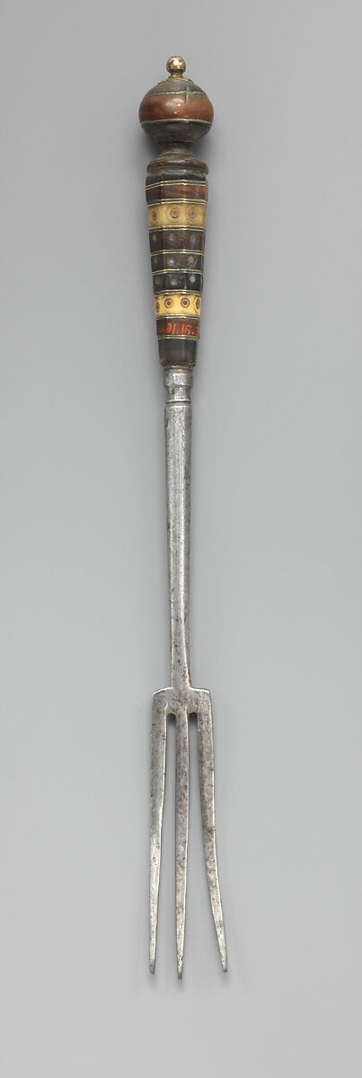 Table fork, Steel, whalebone, bone, metal, probably Hungarian 