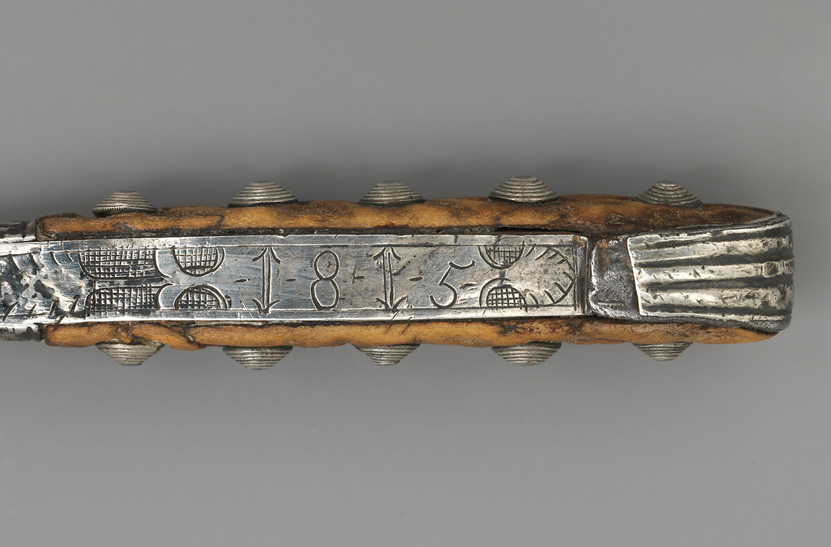 Table fork, Steel, silver, buckshorn, possibly Swiss