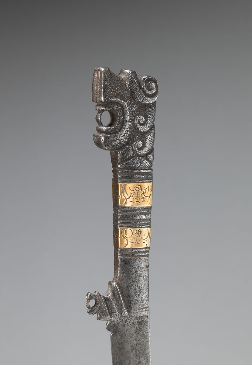Carving knife, Steel, gold or gilded metal, German