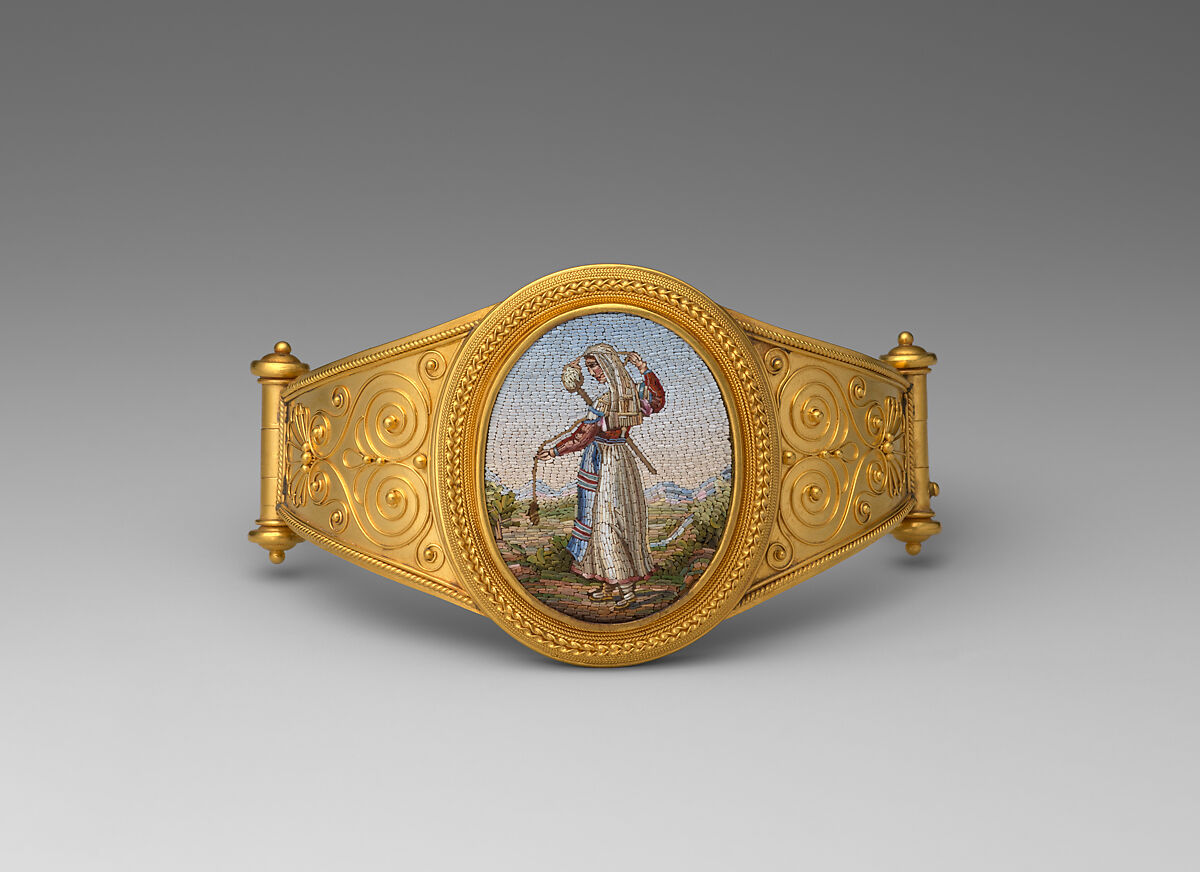 Bracelet, Gold, marble, Italian 