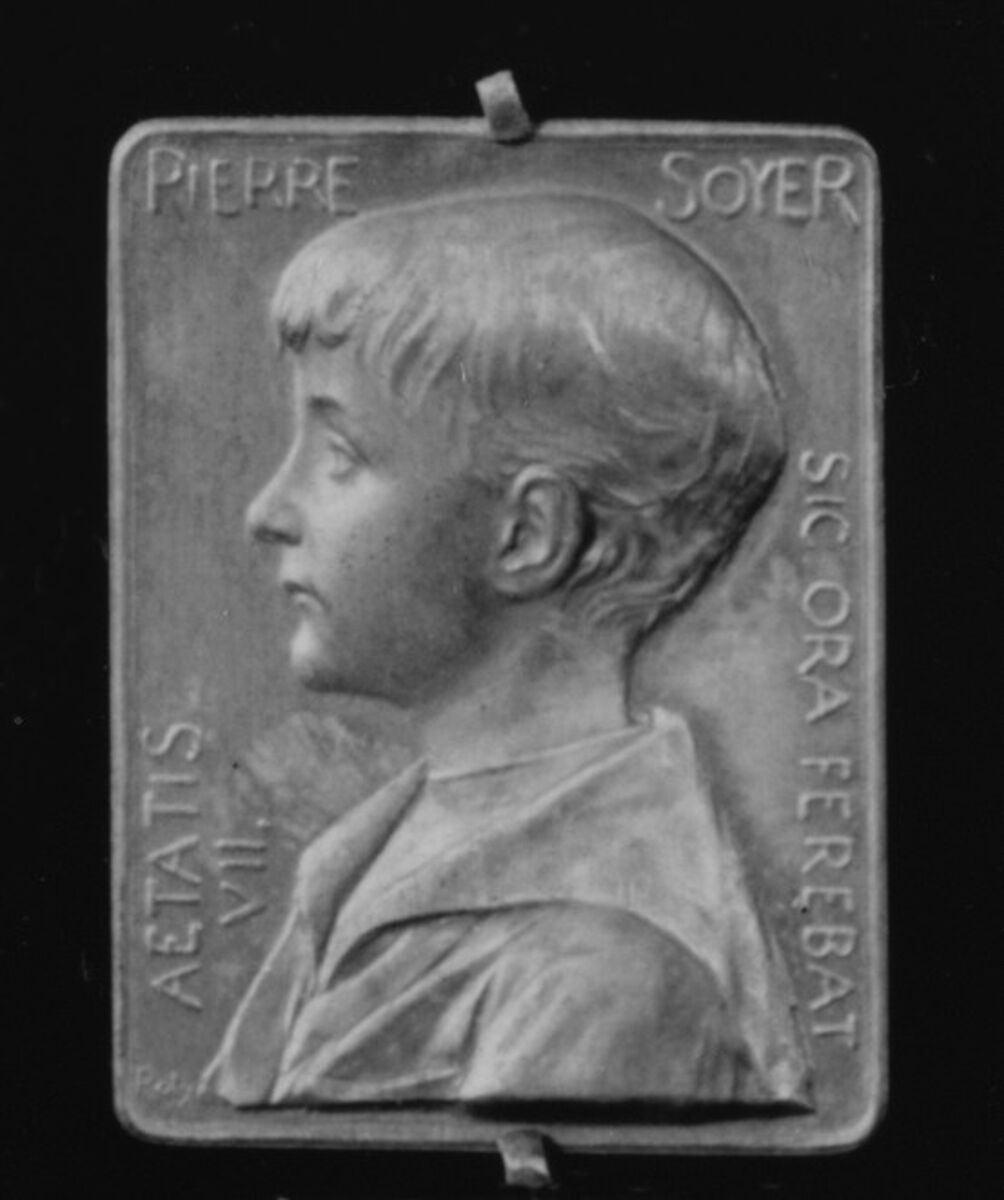 Pierre Soyer, 1892, Medalist: Louis-Oscar Roty (French, Paris 1846–1911 Paris), Bronze, struck, silvered, French 