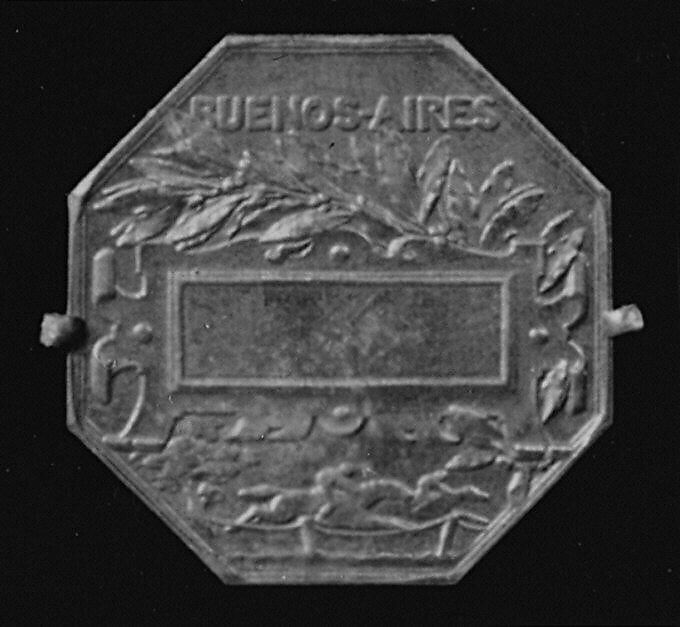 For the Jockey Club of Buenos Aires, Medalist: Louis-Oscar Roty (French, Paris 1846–1911 Paris), Silver, struck, French