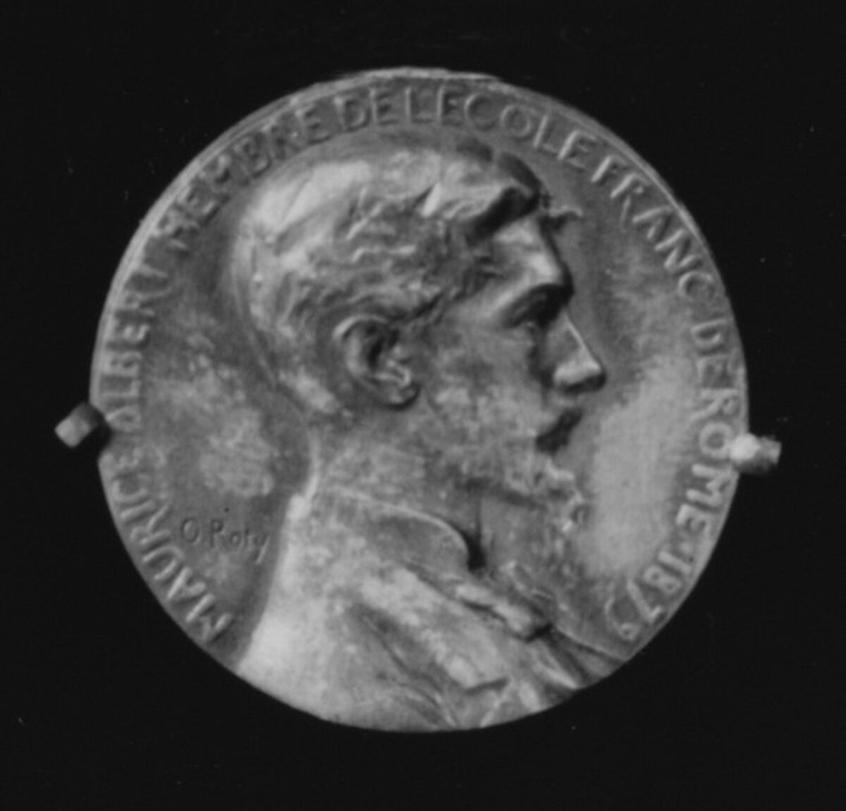 Maurice Albert, Member of the French School at Rome, 1879, Medalist: Louis-Oscar Roty (French, Paris 1846–1911 Paris), Silver, cast, French 