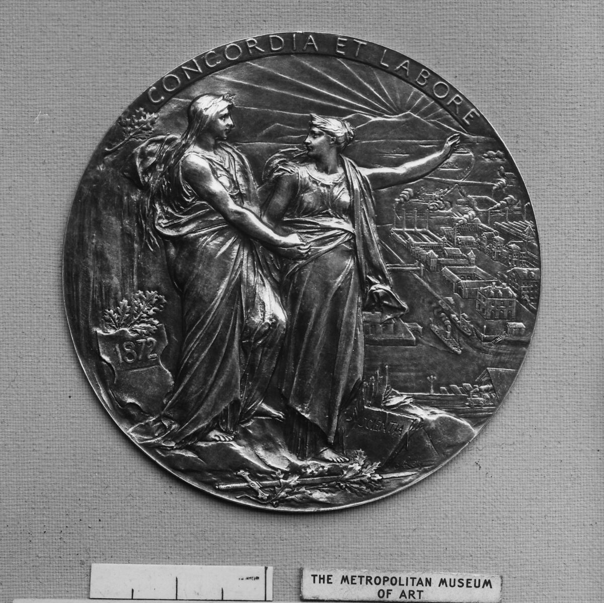 Association Francaise Pour L'Avancement des Sciences, 1890, Medalist: Louis-Oscar Roty (French, Paris 1846–1911 Paris), Bronze, silvered, struck (reverse only), French 