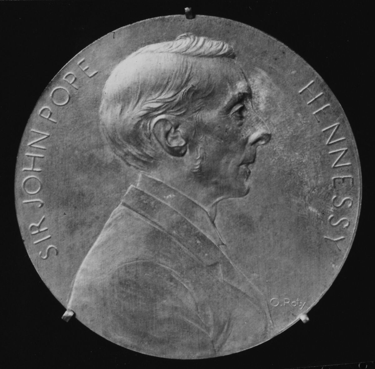 Sir John Pope Hennessy (K.C.M.G.), Governor of Mauritius, Medalist: Louis-Oscar Roty (French, Paris 1846–1911 Paris), Bronze, struck, silvered, French 