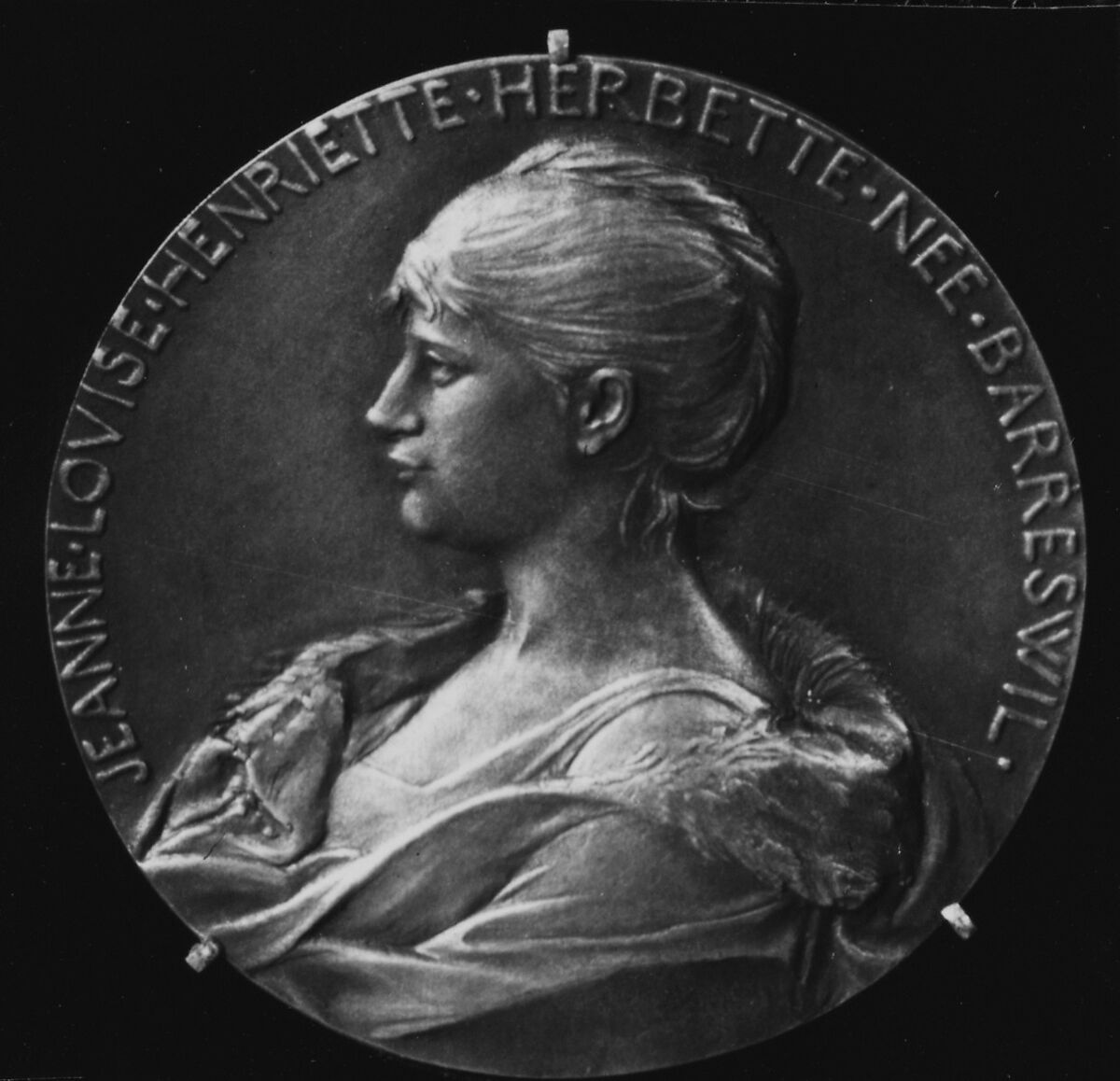 Portrait of Mme. Herbette, Medalist: Louis-Oscar Roty (French, Paris 1846–1911 Paris), Bronze, cast, French 