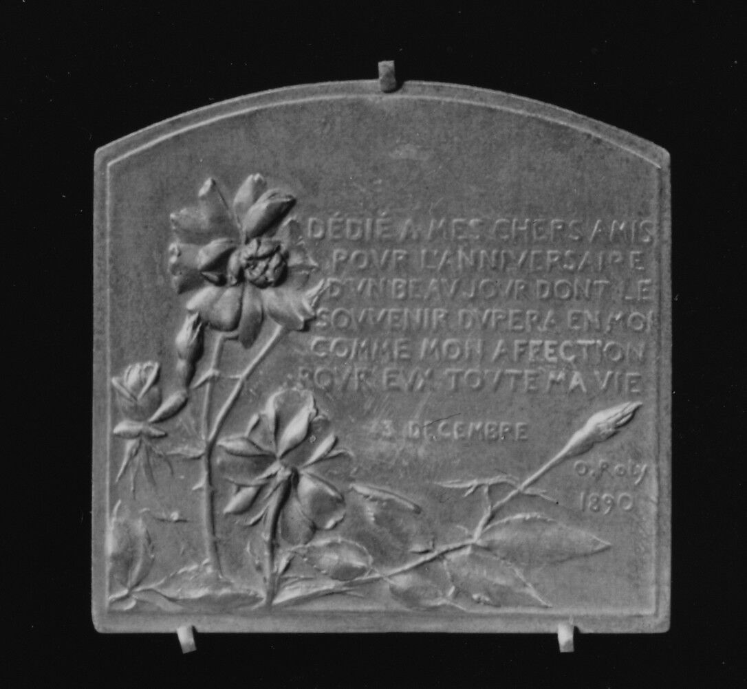 The Artist to His Friends, 1890, Medalist: Louis-Oscar Roty (French, Paris 1846–1911 Paris), Bronze, struck, silvered, French