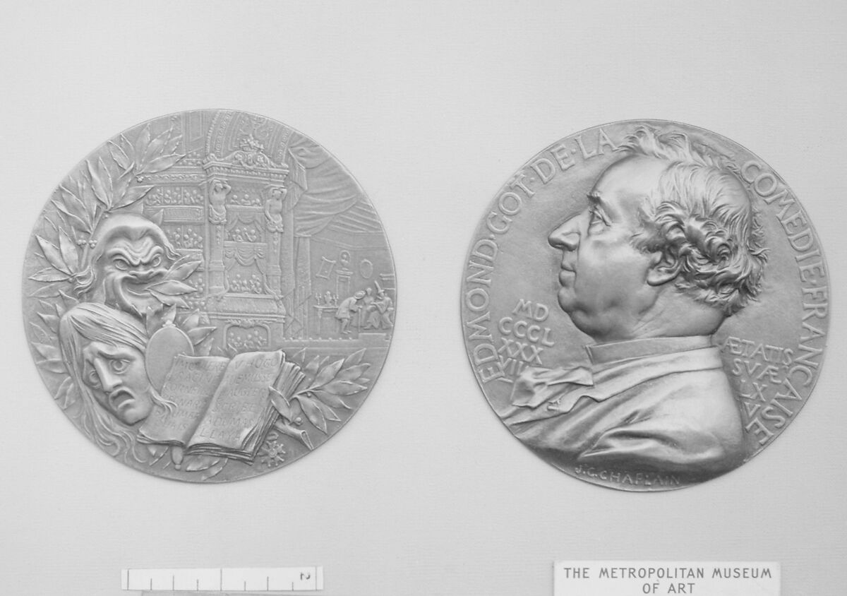 François Jules Edmond Got (1822–1901), French Actor, Medalist: Jules-Clément Chaplain (French, Mortagne, Orne 1839–1909 Paris), Bronze, cast, French 
