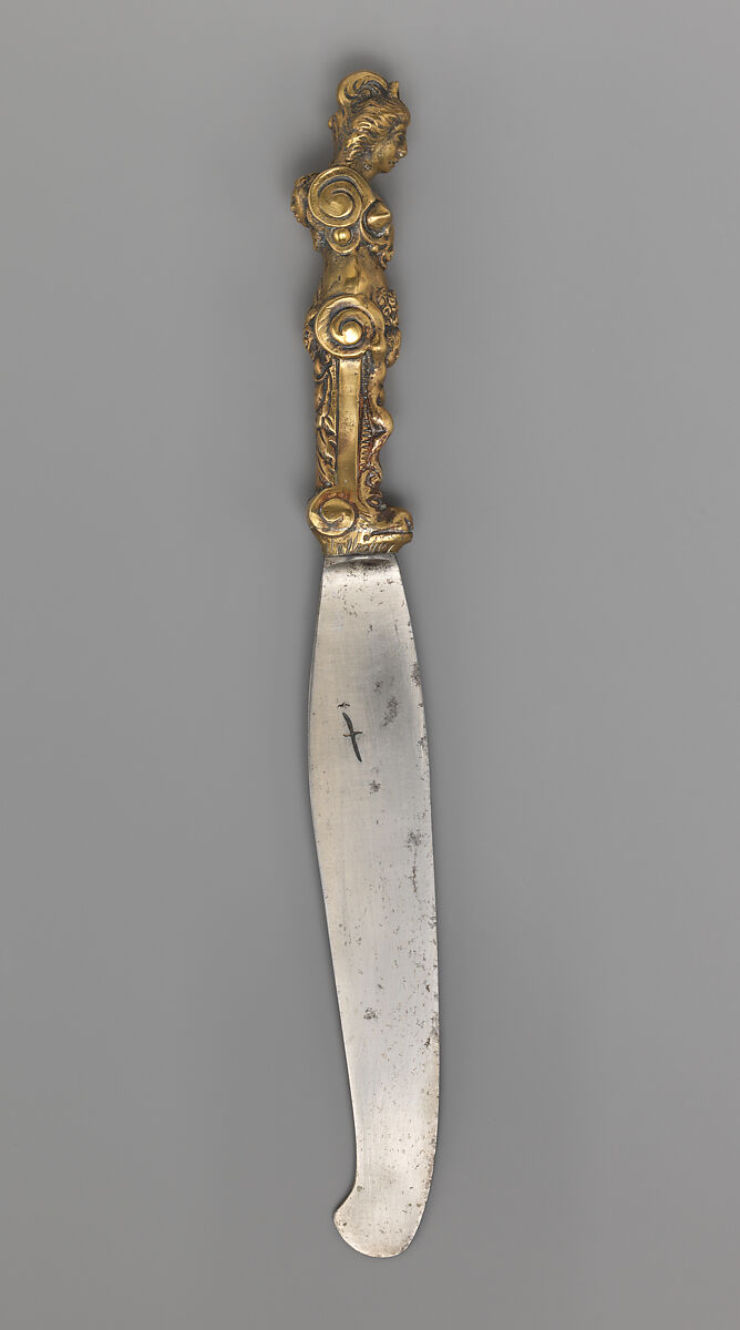 Table knife, Steel, bronze, Flemish 