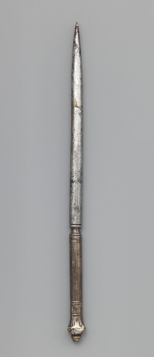 Whet-steel, Steel, silver (?), possibly Flemish