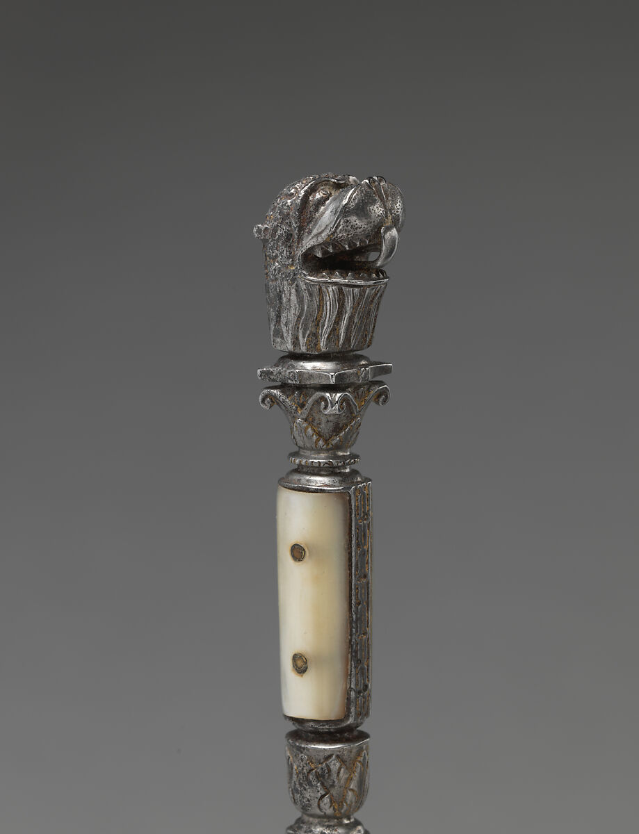 Table knife, Steel, mother-of-pearl, silver, Italian, Milan or French