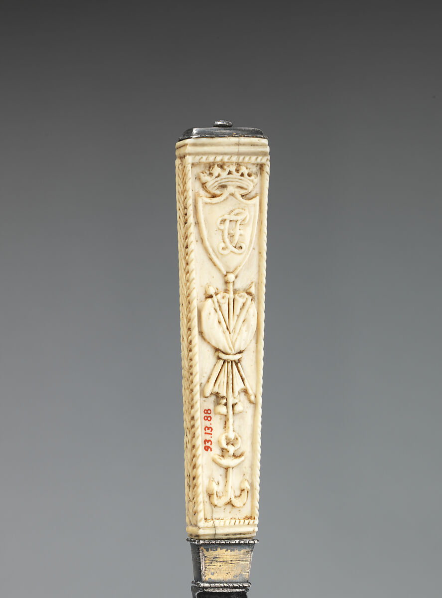 Table knife, Steel, base metal, possibly French