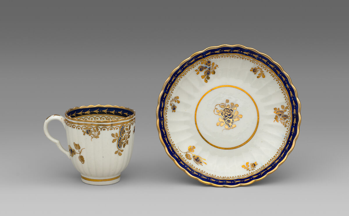 Saucer, Caughley Factory (British, ca. 1772–1799), Soft-paste porcelain, British, Caughley