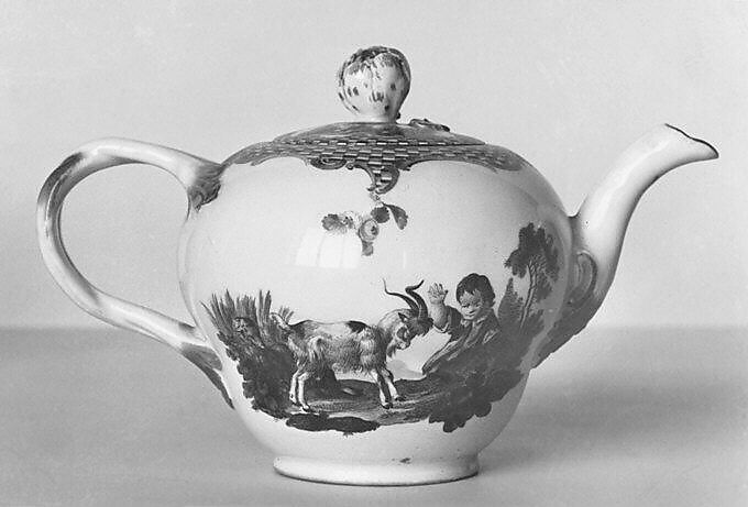 Teapot (part of a set), Meissen Manufactory (German, 1710–present), Hard-paste porcelain, German, Meissen