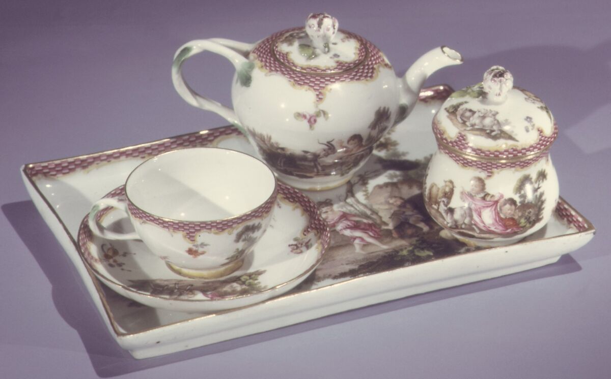 Sugar bowl with cover (part of a set), Meissen Manufactory (German, 1710–present), Hard-paste porcelain, German, Meissen 
