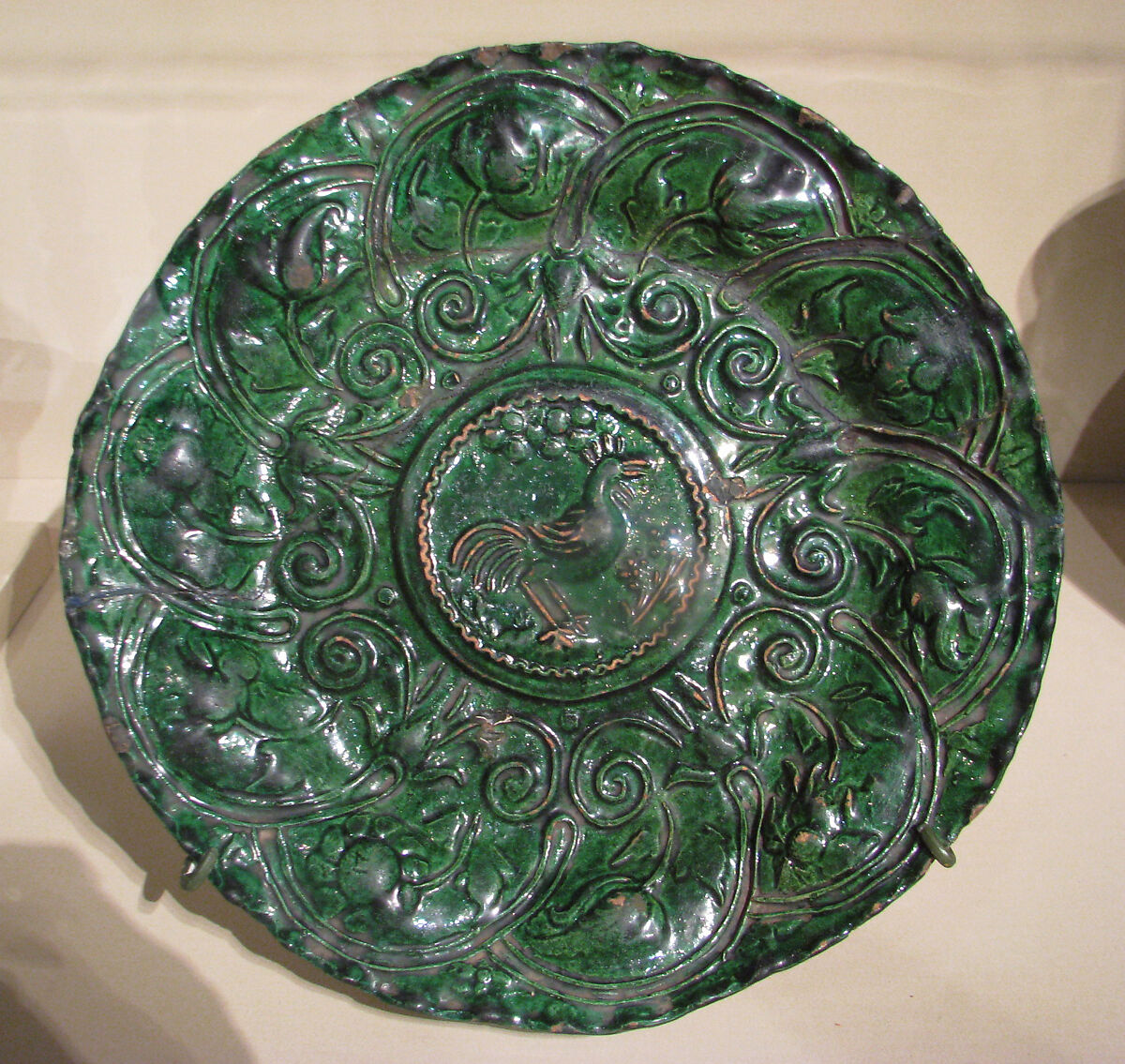 Plate, Lead-glazed earthenware, probably Spanish, Andalusia or Portuguese 