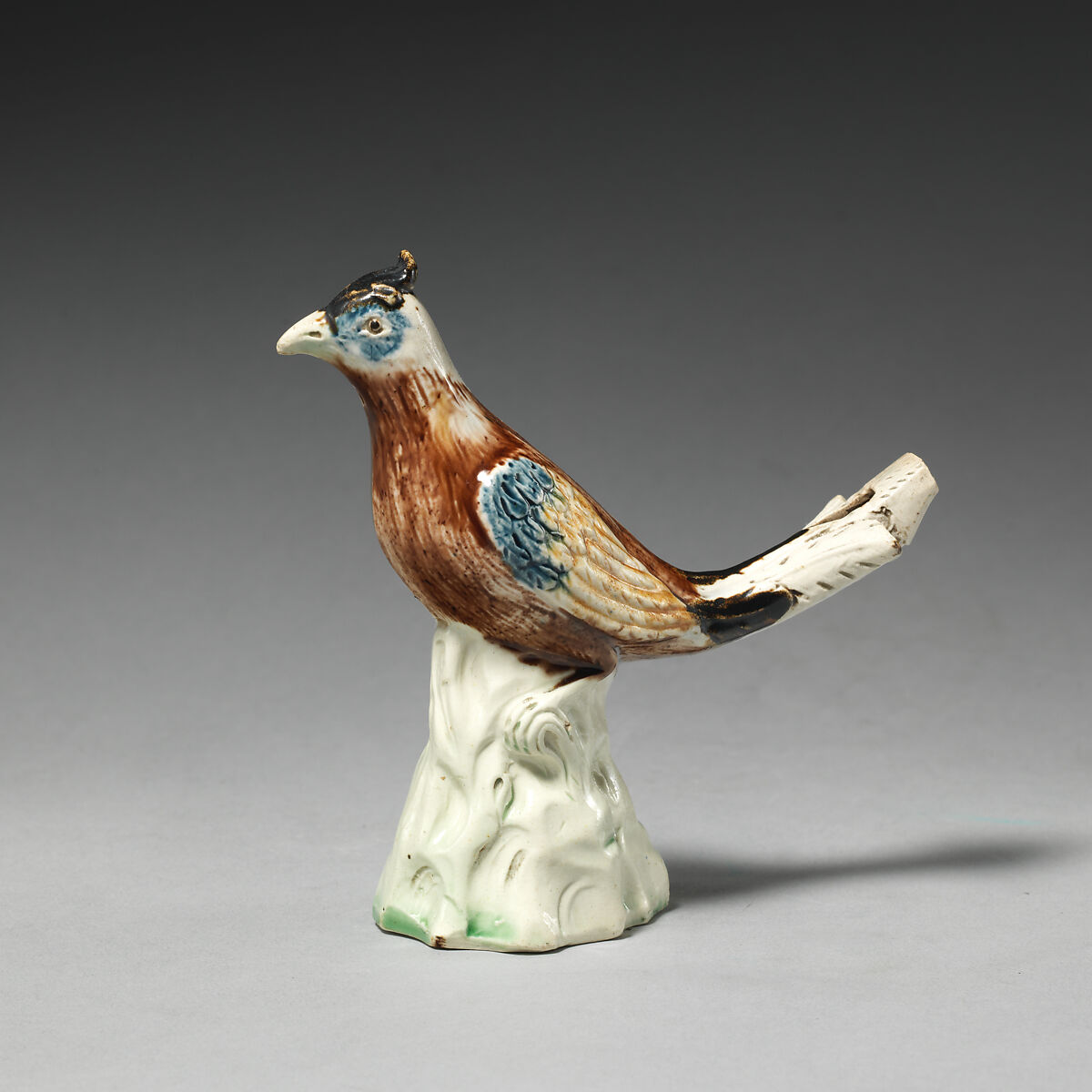 Bird in the form of a whistle, Style of Whieldon type, Glazed earthenware, British, Staffordshire 