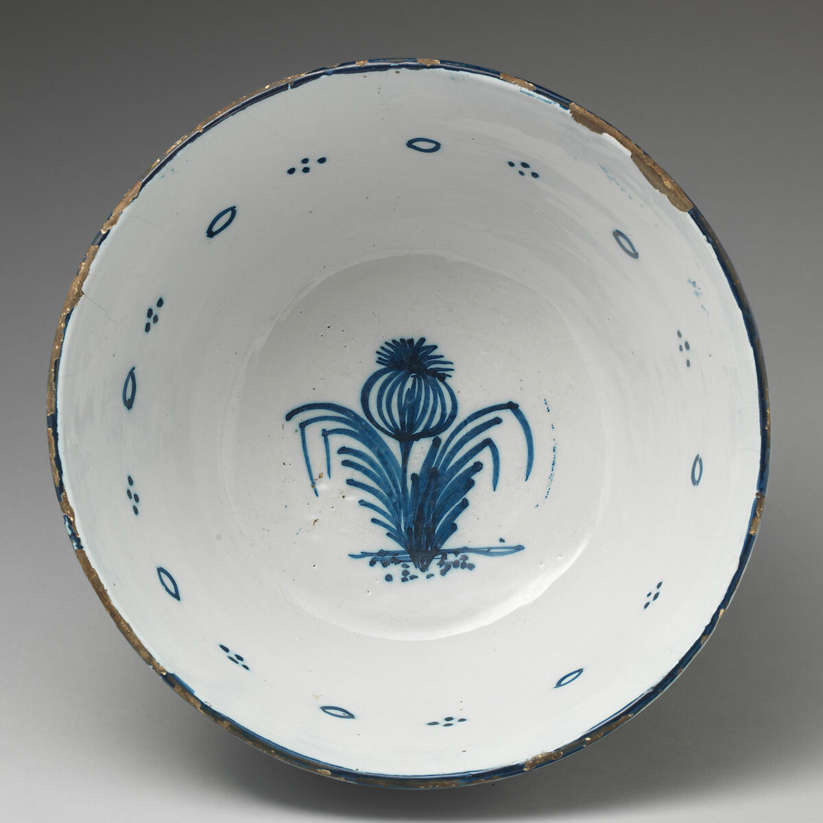 Bowl, Tin-glazed earthenware, British, Bristol