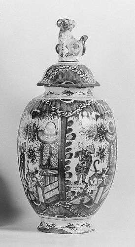 Jar with cover (part of a garniture)