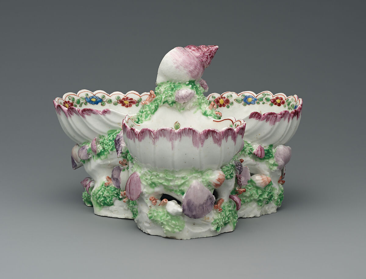 Sweetmeat dish, Bow Porcelain Factory (British, 1747–1776), Soft-paste porcelain, British, Bow, London
