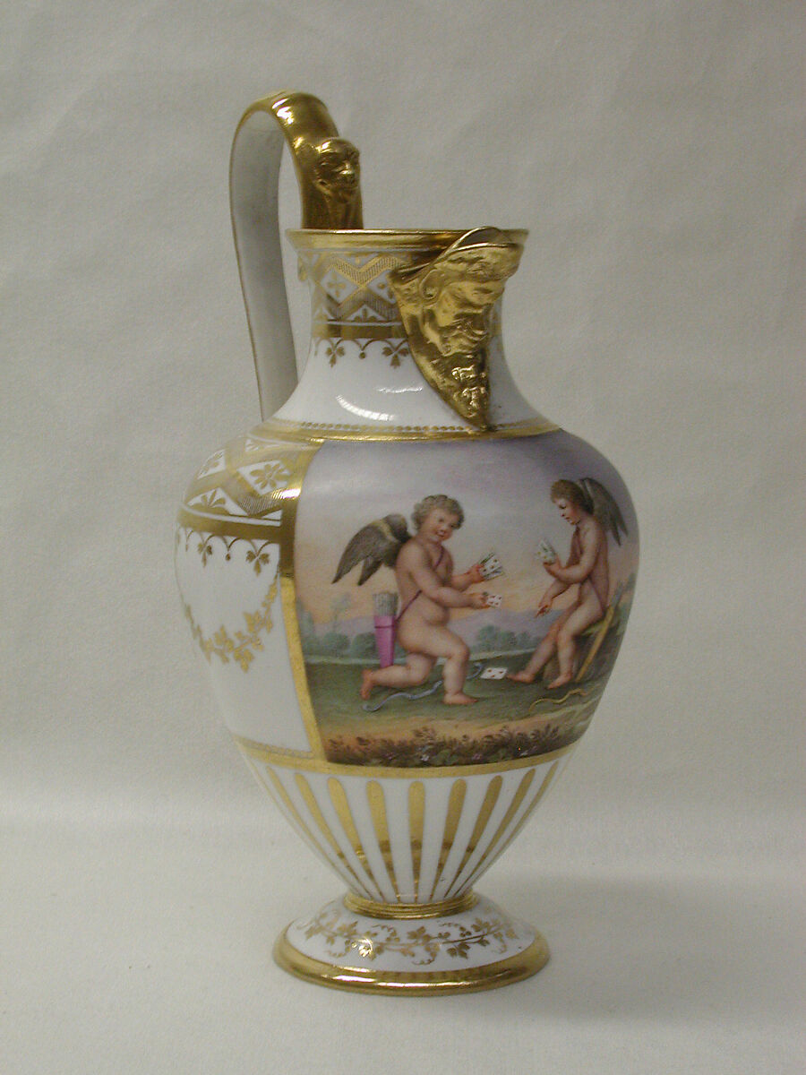 Chocolate pot (part of a service), Royal Porcelain Manufactory, Naples (Ferdinand IV period, ca. 1771–ca. 1807), Soft-paste porcelain, Italian, Naples 