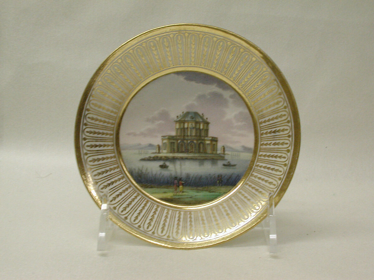 Saucer (part of a service), Royal Porcelain Manufactory, Naples (Ferdinand IV period, ca. 1771–ca. 1807), Soft-paste porcelain, Italian, Naples 