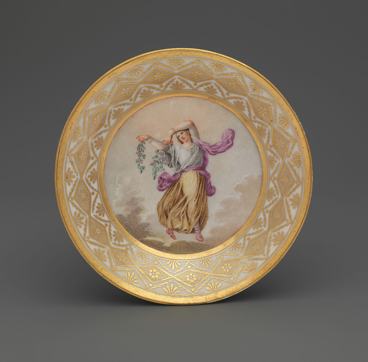 Saucer (part of a service), Royal Porcelain Manufactory, Naples (Ferdinand IV period, ca. 1771–ca. 1807), Soft-paste porcelain, Italian, Naples 