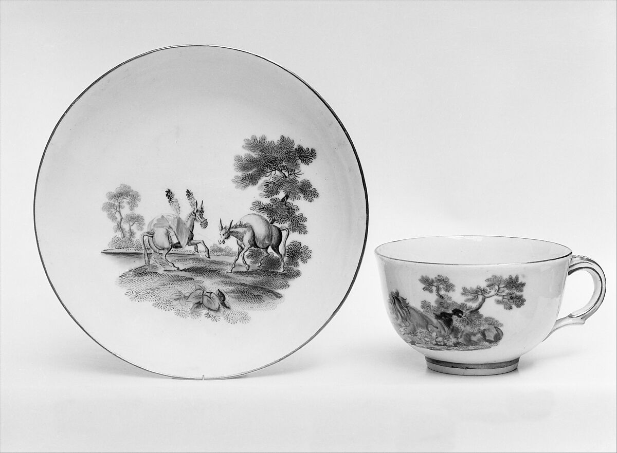 Saucer, Tournai (Belgian, established ca. 1750), Soft-paste porcelain, Belgian, Tournai 