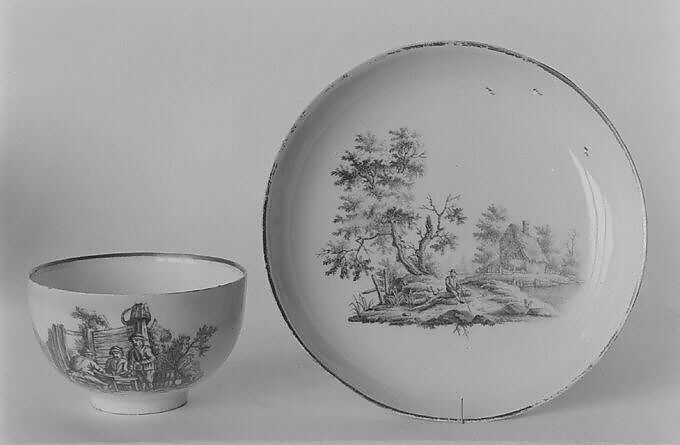 Teabowl, Zurich Pottery and Porcelain Factory (Swiss, founded 1763), Hard-paste porcelain, Swiss, Zurich 