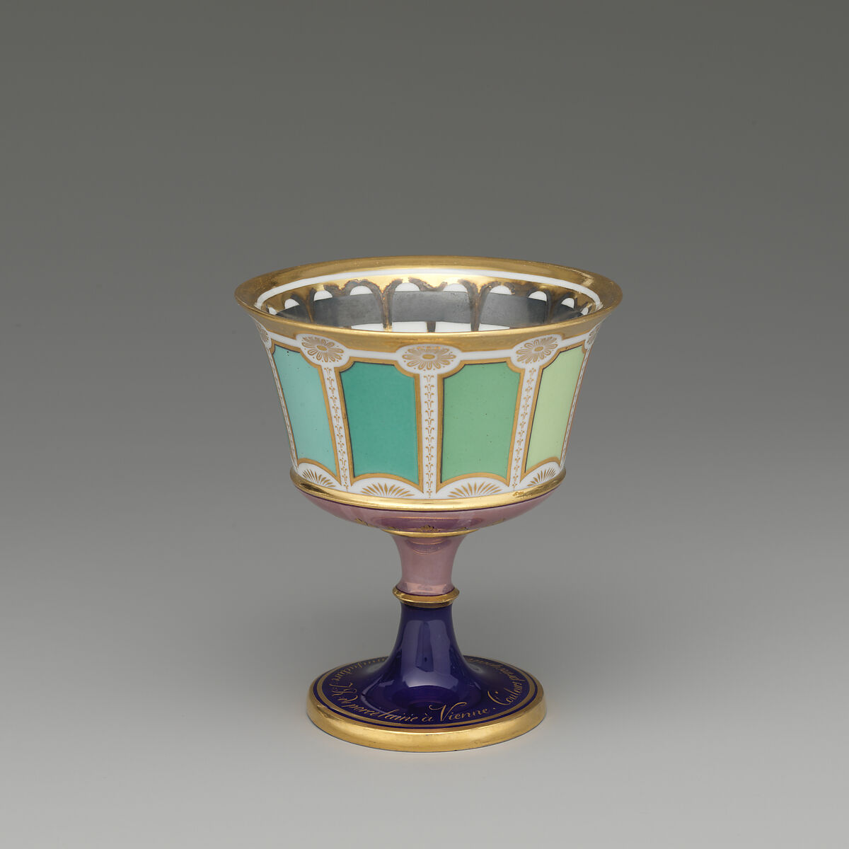 Goblet and saucer, Imperial Porcelain Manufactory  (Vienna, 1744–1864), Hard-paste porcelain, Austrian, Vienna