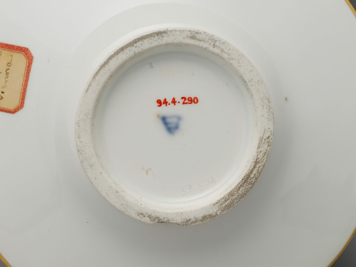 Goblet and saucer, Imperial Porcelain Manufactory  (Vienna, 1744–1864), Hard-paste porcelain, Austrian, Vienna
