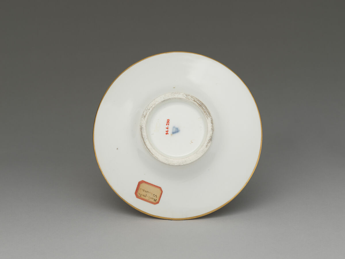 Goblet and saucer, Imperial Porcelain Manufactory  (Vienna, 1744–1864), Hard-paste porcelain, Austrian, Vienna