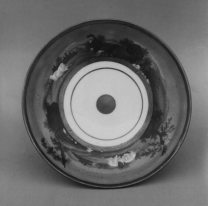 Saucer (one of six) (part of a set), Hard-paste porcelain, French 