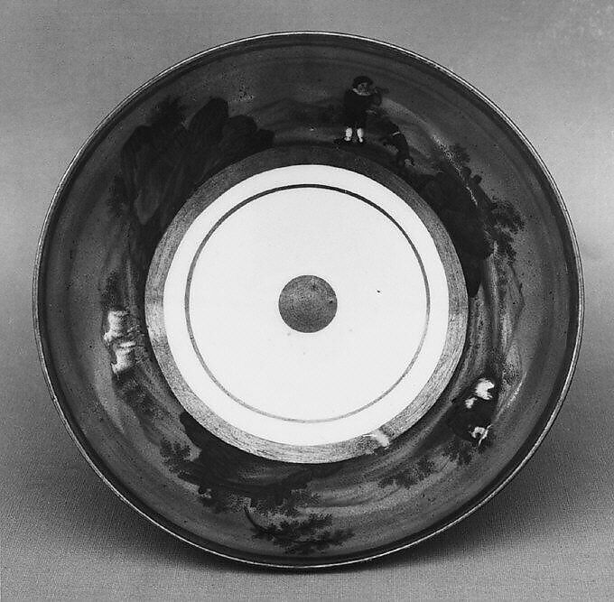 Saucer (one of six) (part of a set), Hard-paste porcelain, French 