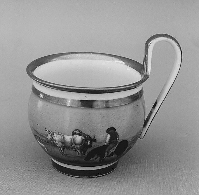 Cup (one of six) (part of a set), Hard-paste porcelain, French 