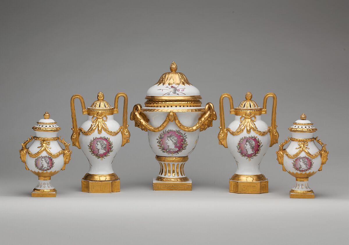 Vase (part of a garniture), Fürstenberg Porcelain Manufactory (German, founded 1747), Hard-paste porcelain, German, Fürstenberg