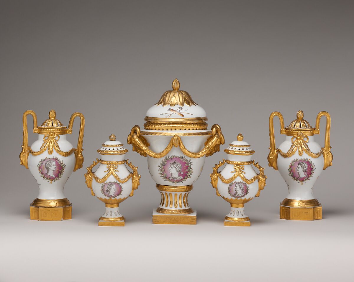 Vase (part of a garniture), Fürstenberg Porcelain Manufactory (German, founded 1747), Hard-paste porcelain, German, Fürstenberg