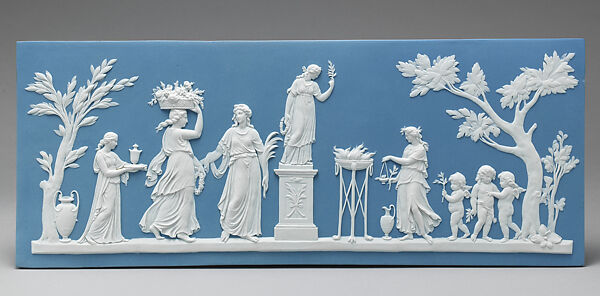 Plaque, Josiah Wedgwood and Sons (British, Etruria, Staffordshire, 1759–present), Jasperware, British, Staffordshire 