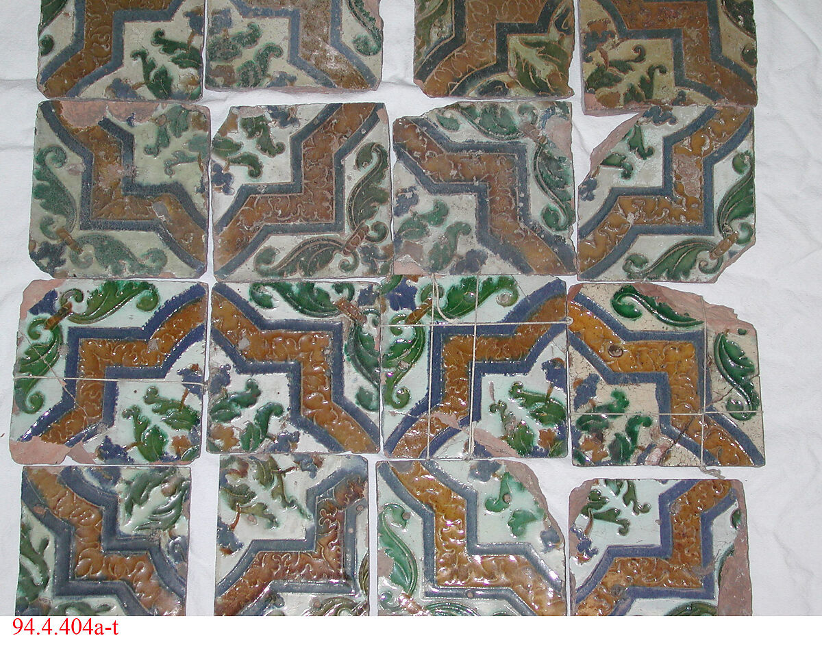Tiles (20), Tin-glazed earthenware, Spanish, Seville 